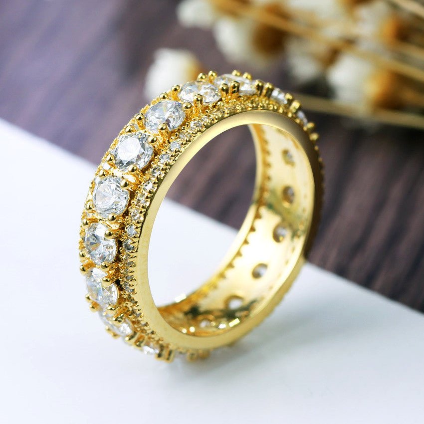 18K Gold Diamond King Ring - Drip Culture Jewelry