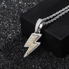 18k Gold Diamond Lightning Bolt Pendant Set ( 3 Pieces ) - Drip Culture Jewelry
