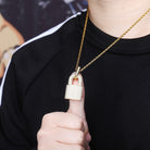 18K Gold Diamond Lock - Drip Culture Jewelry