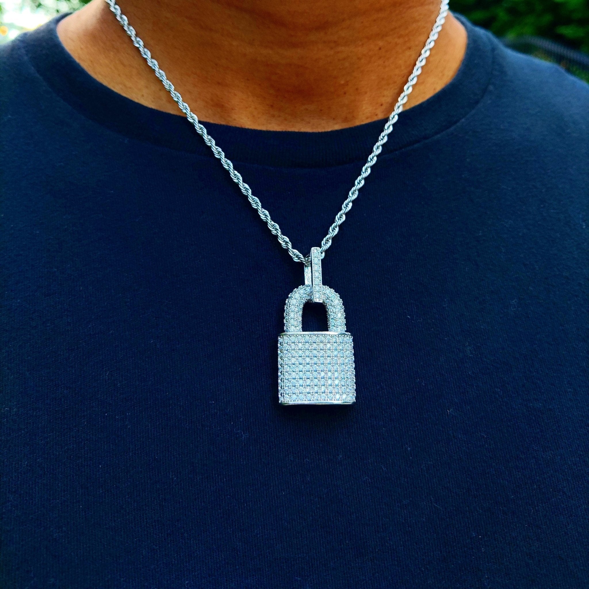 18K Gold Diamond Lock - Drip Culture Jewelry