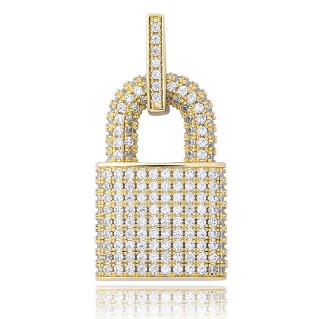 18K Gold Diamond Lock - Drip Culture Jewelry