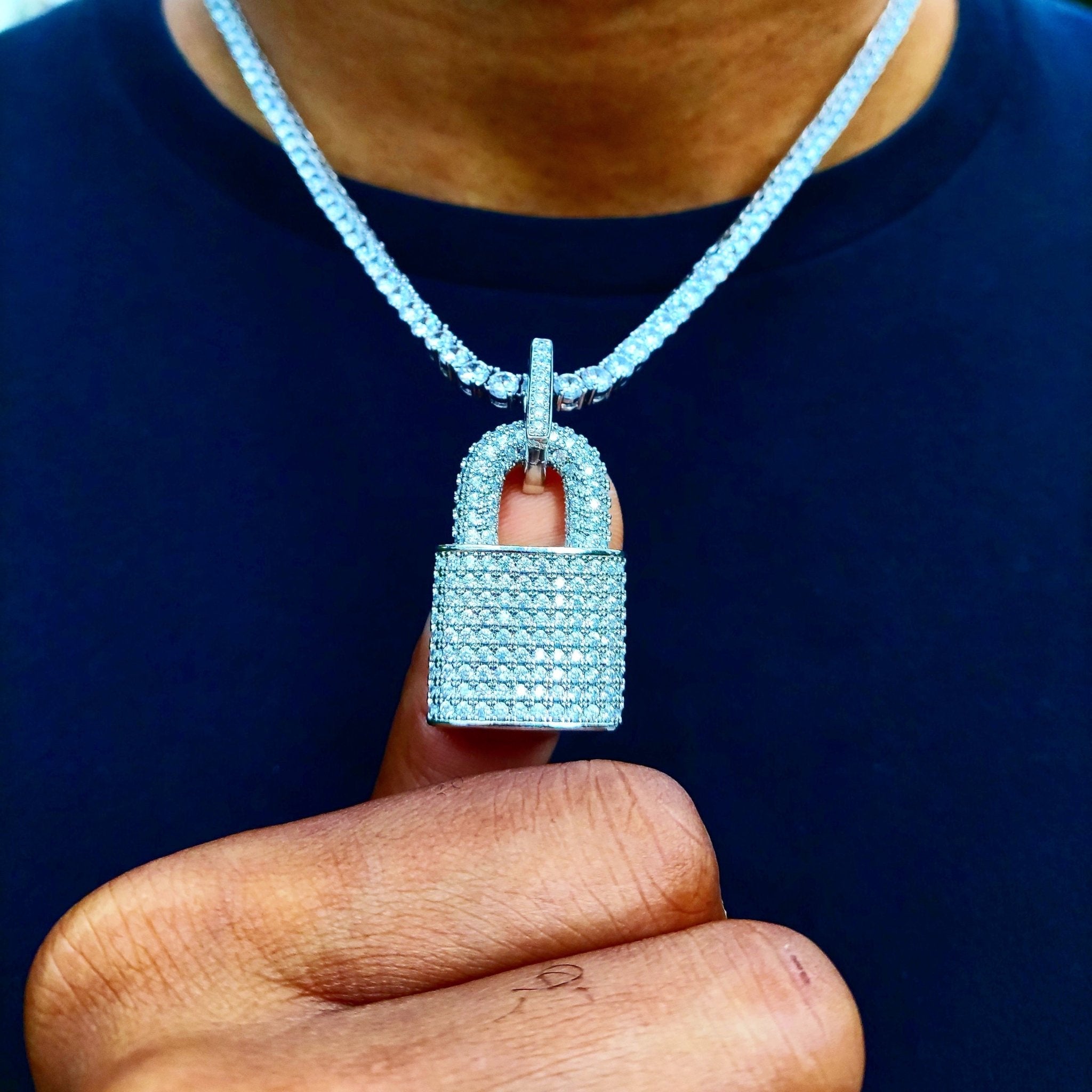 18K Gold Diamond Lock - Drip Culture Jewelry