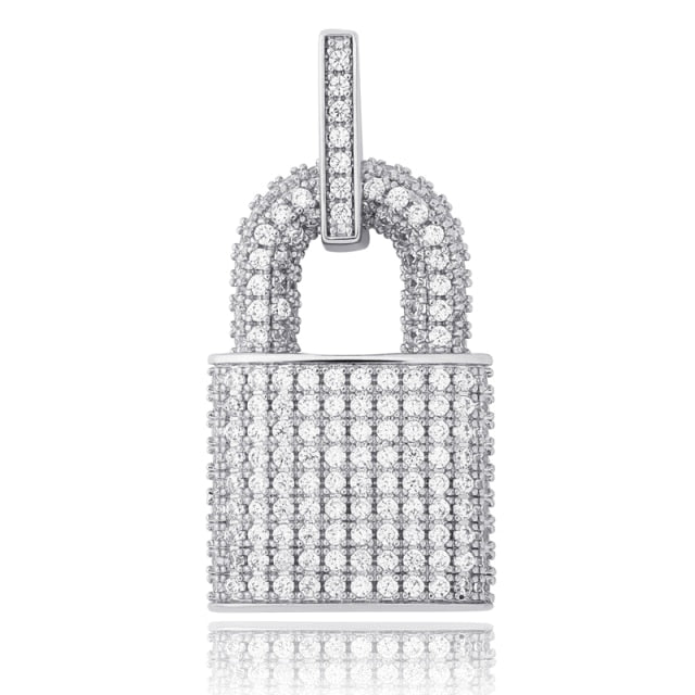 18K Gold Diamond Lock - Lock Pendant – Drip Culture Jewelry