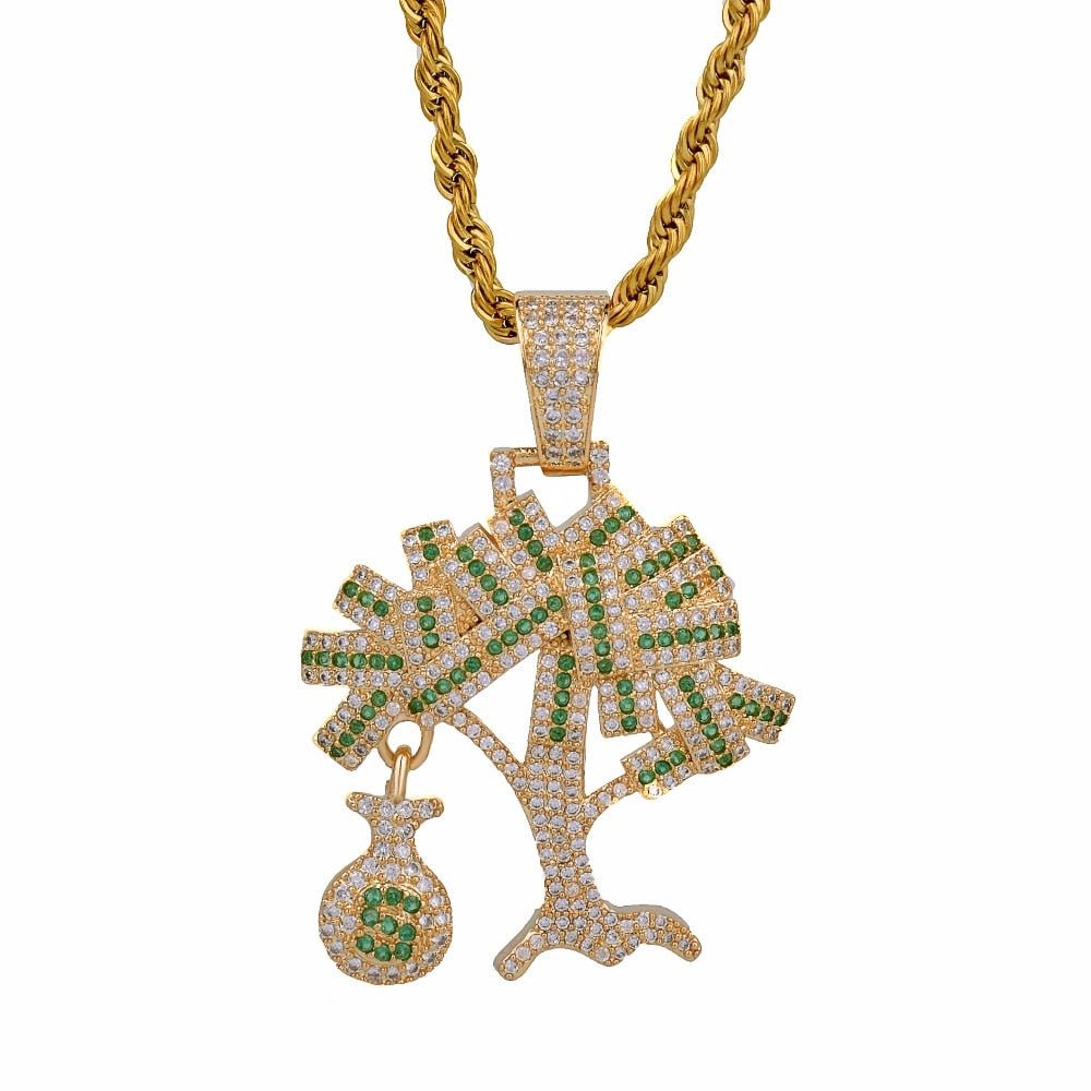18K Gold Diamond Money Tree – Drip Culture Jewelry