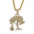 18K Gold Diamond Money Tree - Drip Culture Jewelry