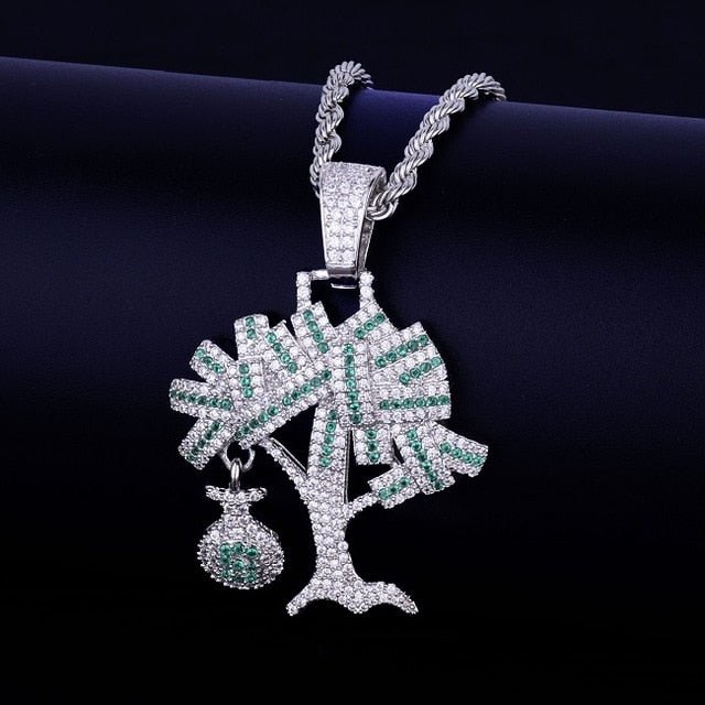 18K Gold Diamond Money Tree - Drip Culture Jewelry