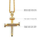 18k Gold Diamond Nail Cross - Drip Culture Jewelry