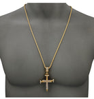 18k Gold Diamond Nail Cross - Drip Culture Jewelry
