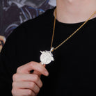 18K Gold Diamond New T.O Uzi - Drip Culture Jewelry