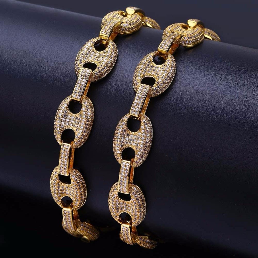 18K Gold Diamond Oval Link Chain - Drip Culture Jewelry