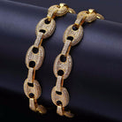 18K Gold Diamond Oval Link Chain - Drip Culture Jewelry