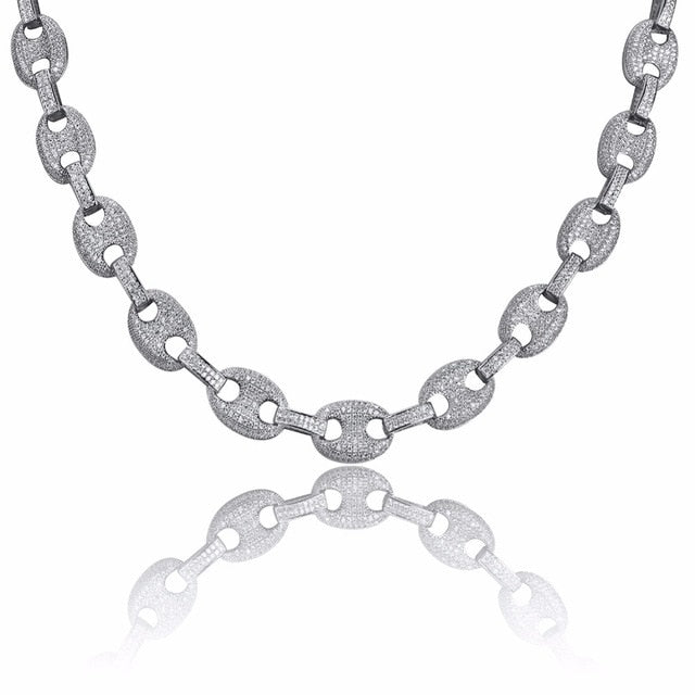18K Gold Diamond Oval Link Chain - Drip Culture Jewelry