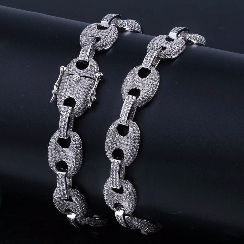 18K Gold Diamond Oval Link Chain - Drip Culture Jewelry