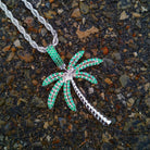 18K Gold Diamond Palm Tree - Drip Culture Jewelry