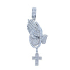 18K Gold Diamond Prayer Hands - Drip Culture Jewelry