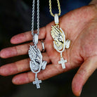 18K Gold Diamond Prayer Hands - Drip Culture Jewelry