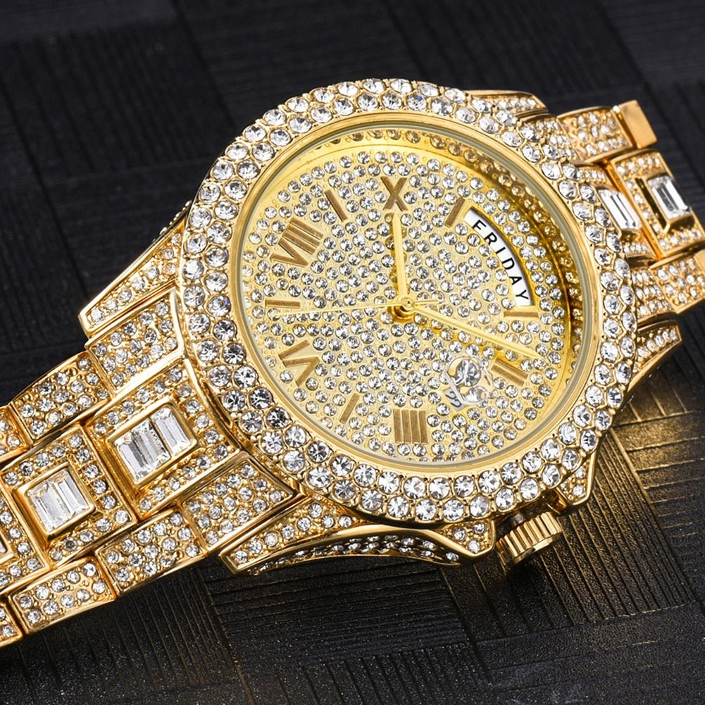 18K Gold Diamond Presidential Watch - Drip Culture Jewelry