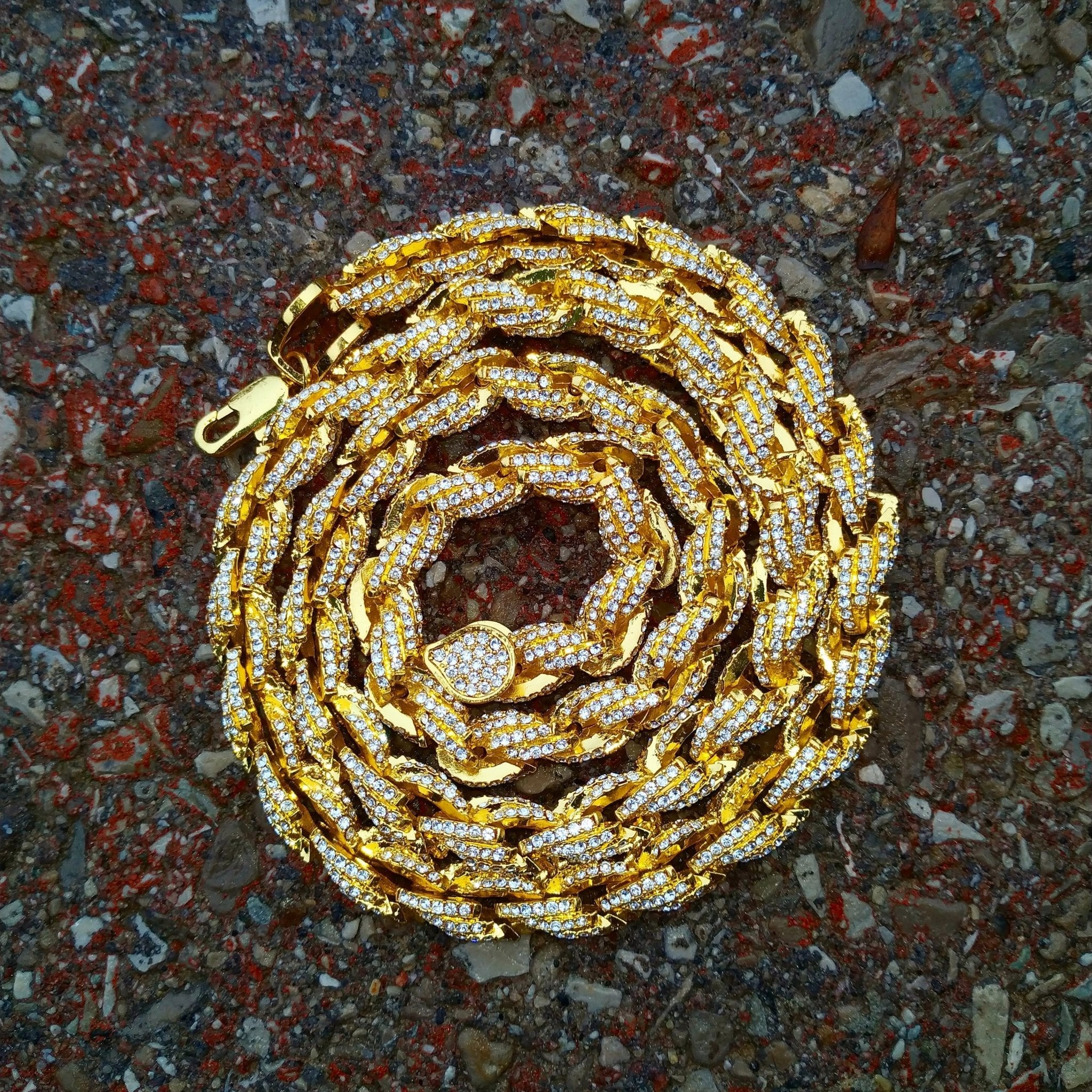 18K Gold Diamond Rope Chain - Drip Culture Jewelry