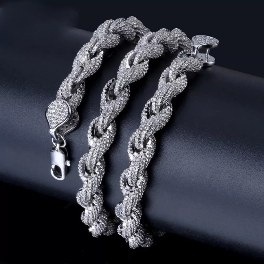 18K Gold Diamond Rope Chain - Drip Culture Jewelry