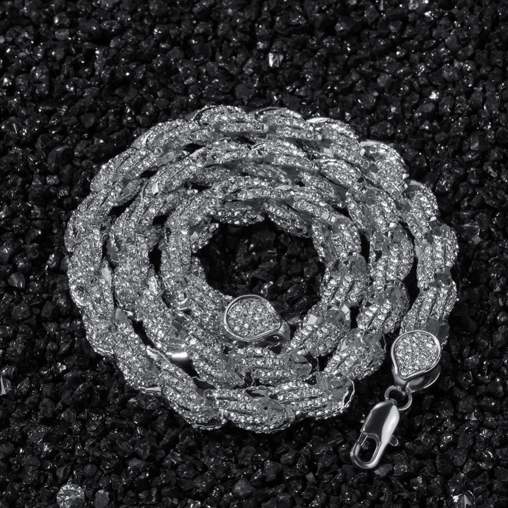 18K Gold Diamond Rope Chain - Drip Culture Jewelry