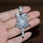 18K Gold Diamond Rose - Drip Culture Jewelry