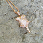 18K Gold Diamond Rose - Drip Culture Jewelry
