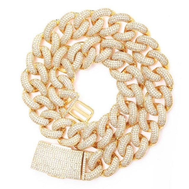 18K Gold Diamond Round Cuban Link Chain - Drip Culture Jewelry