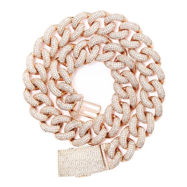 18K Gold Diamond Round Cuban Link Chain - Drip Culture Jewelry