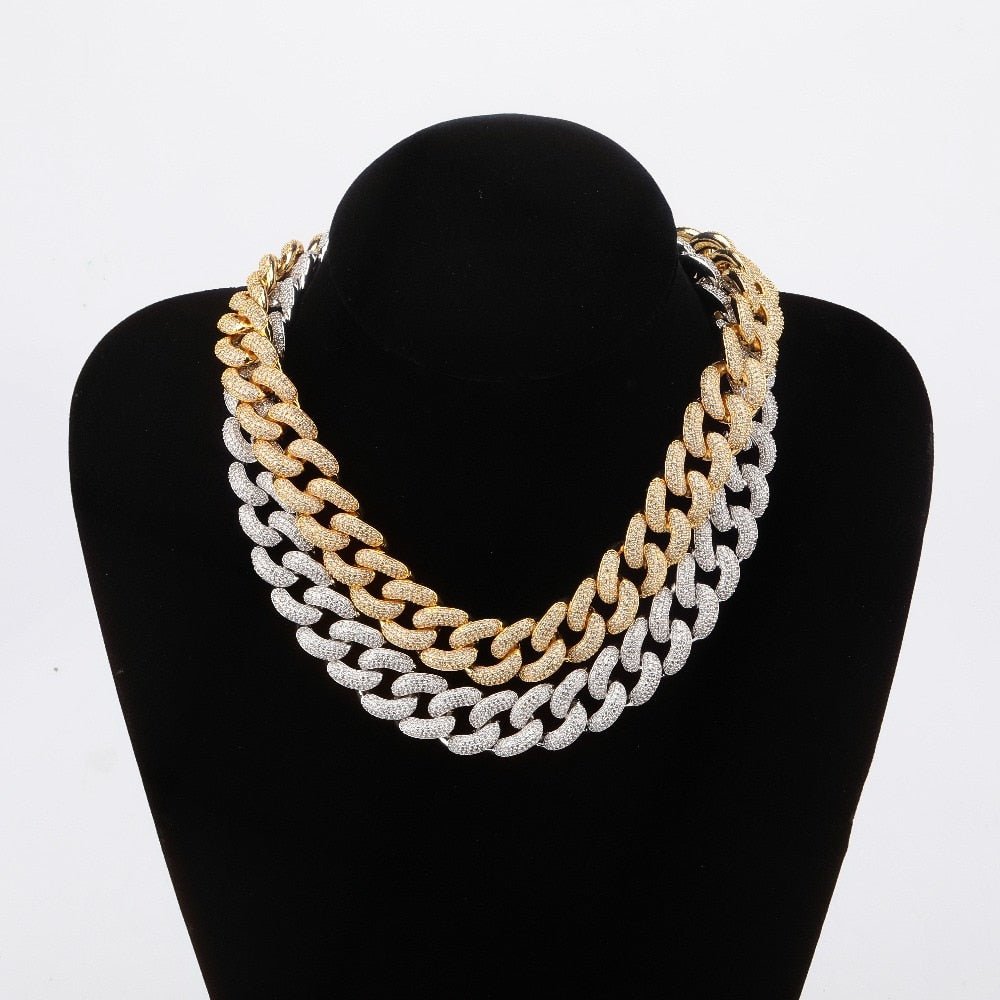 18K Gold Diamond Round Cuban Link Chain - Drip Culture Jewelry