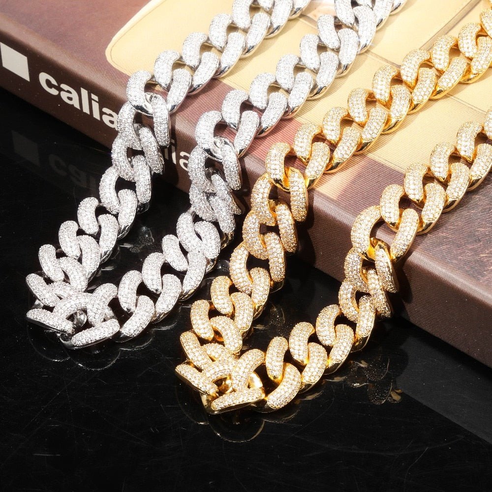 18K Gold Diamond Round Cuban Link Chain - Drip Culture Jewelry