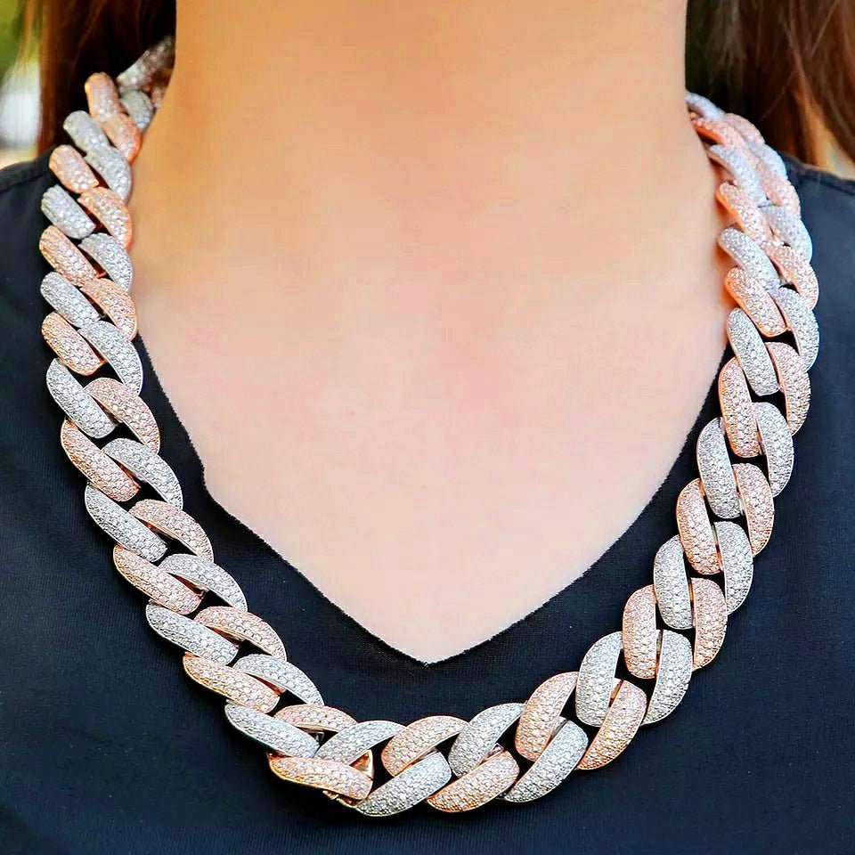 18K Gold Diamond Round Cuban Link Chain - Drip Culture Jewelry