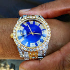 18k Gold Diamond Royal Watch - Drip Culture Jewelry