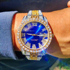 18k Gold Diamond Royal Watch - Drip Culture Jewelry