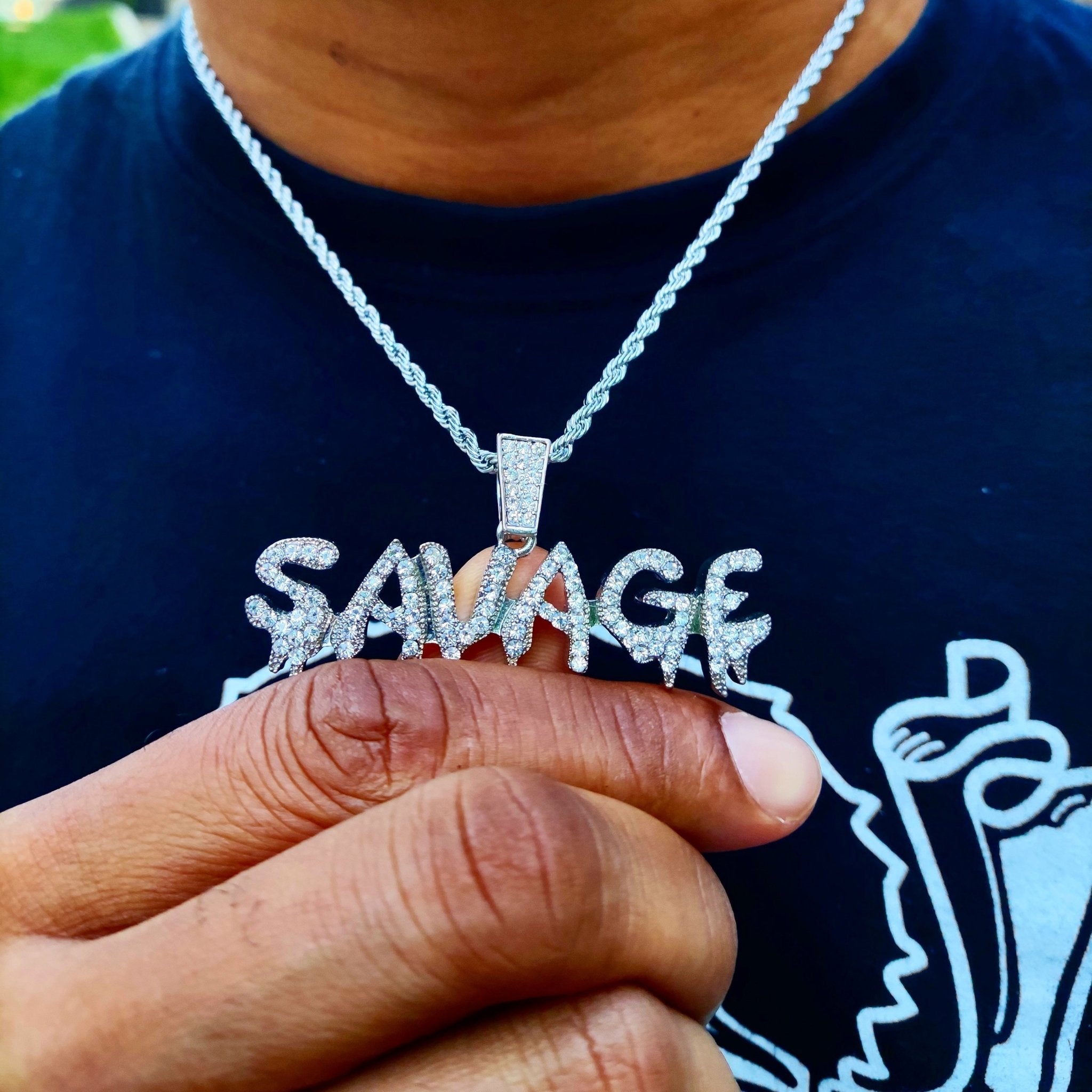 18K Gold Diamond Savage - Drip Culture Jewelry