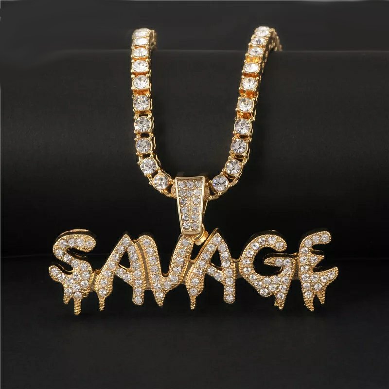 18K Gold Diamond Savage - Drip Culture Jewelry