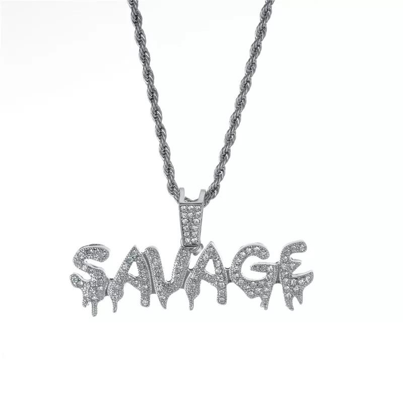 18K Gold Diamond Savage - Drip Culture Jewelry