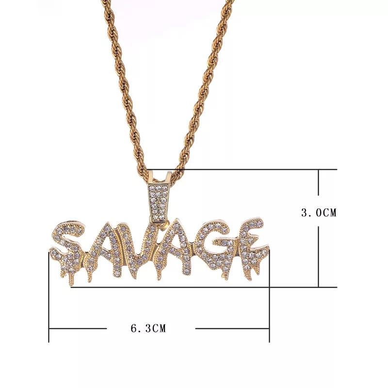 18K Gold Diamond Savage - Drip Culture Jewelry