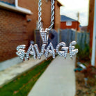 18K Gold Diamond Savage - Drip Culture Jewelry