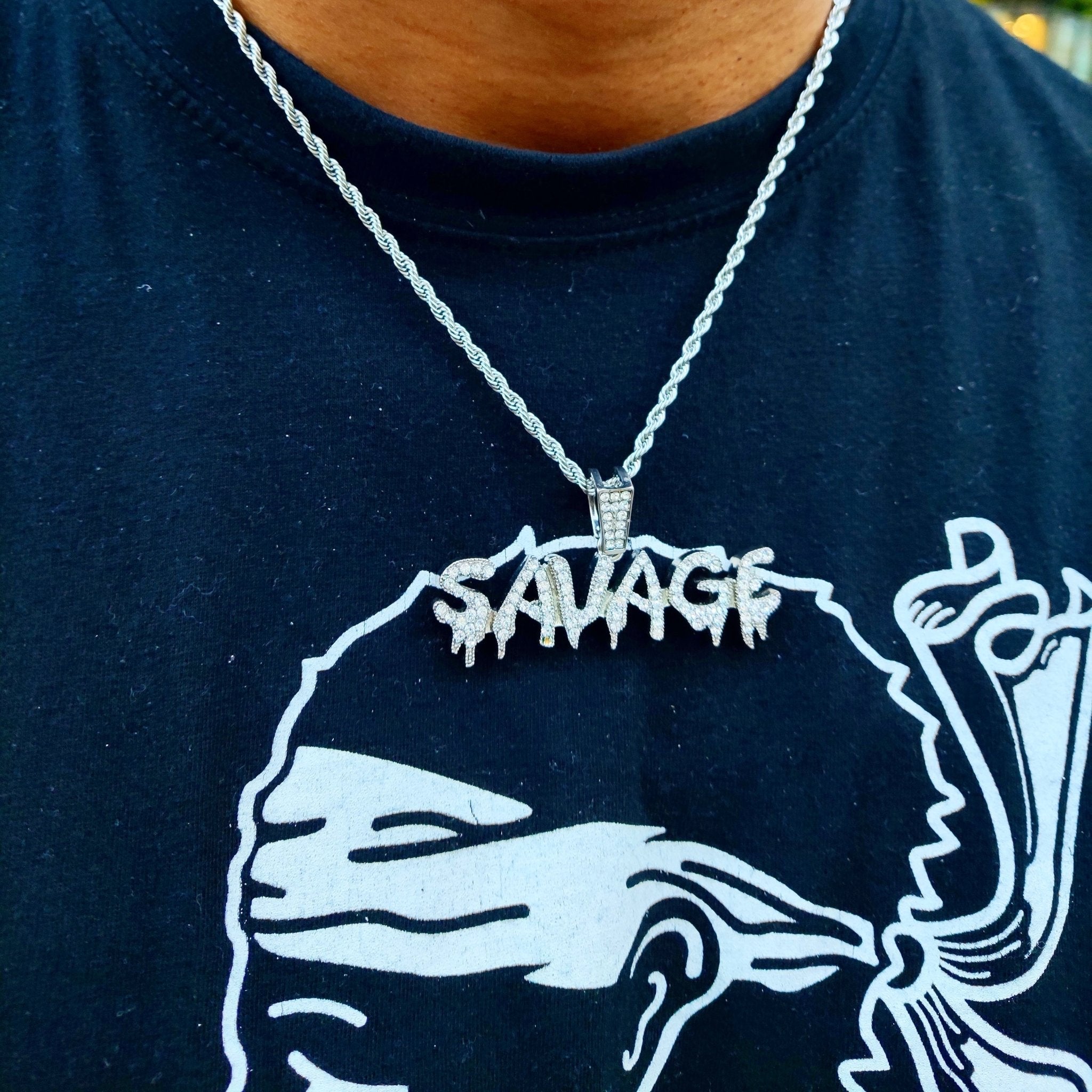 18K Gold Diamond Savage - Drip Culture Jewelry