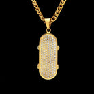 18K Gold Diamond Skateboard - Drip Culture Jewelry