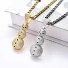 18K Gold Diamond Snowman - Drip Culture Jewelry