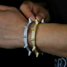 18K Gold Diamond Spike Bracelet - Drip Culture Jewelry