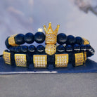 18K Gold Diamond Square Bracelet Set (3 Pieces) - Drip Culture Jewelry