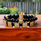 18K Gold Diamond Square Bracelet Set (3 Pieces) - Drip Culture Jewelry