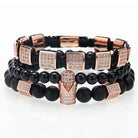18K Gold Diamond Square Bracelet Set (3 Pieces) - Drip Culture Jewelry