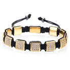 18K Gold Diamond Square Bracelet Set (3 Pieces) - Drip Culture Jewelry