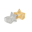 18K Gold Diamond Star Ring - Drip Culture Jewelry