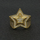18K Gold Diamond Star Ring - Drip Culture Jewelry