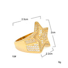 18K Gold Diamond Star Ring - Drip Culture Jewelry