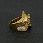 18K Gold Diamond Star Ring - Drip Culture Jewelry